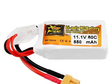 ZOP Power 11.1V 550mAh 80C 3S Lipo Battery XT30 Plug Discount