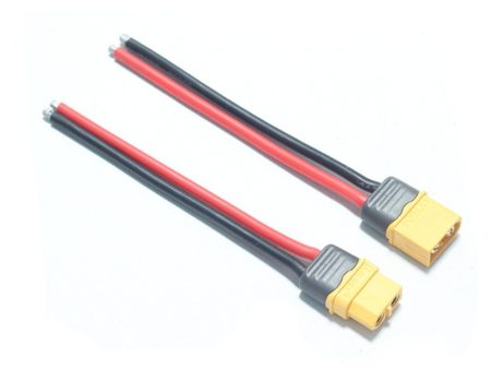 1 Pair AMASS XT60+ Male & Female Plug Connector 14AWG 10cm Power Cable Wire Online