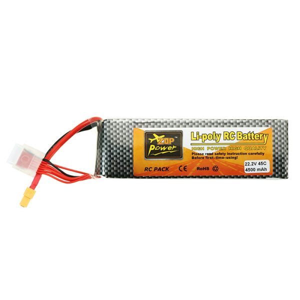 ZOP Power 22.2V 4500mah 45C 6S Lipo Battery XT60 Plug for ALZRC 505 RC Helicopter For Discount