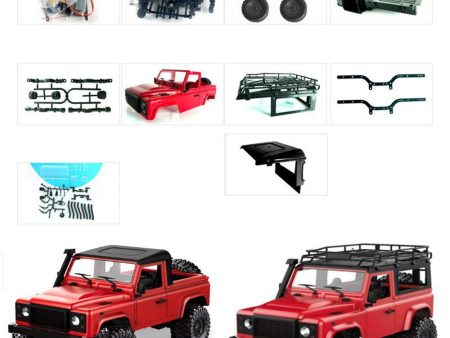 1 Set MN-90 Kit 1 12 2.4G 4WD Rc Car Crawler Monster Truck Without ESC Transmitter Receiver Battery Fashion