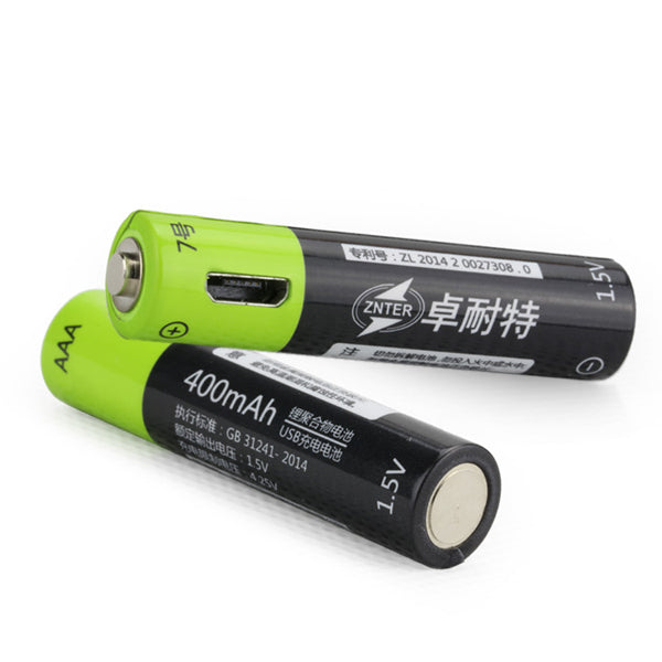 ZNTER S17 1.5V 400mAh USB Rechargeable AAA Lipo Battery Fashion