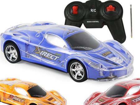 4WD 1 24 RC Remote Control Light Up Racing Car W  3D Flashing Lights Drive Toy on Sale