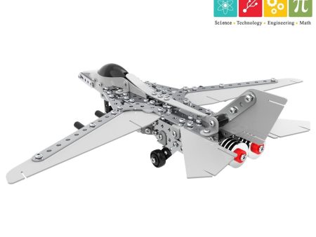 NFSTRIKE 452Pcs Plane Helicopter Model DIY Stainless Steel Metal Assembly Building Block Kit Steam Stem Toys for kids boys Online Sale