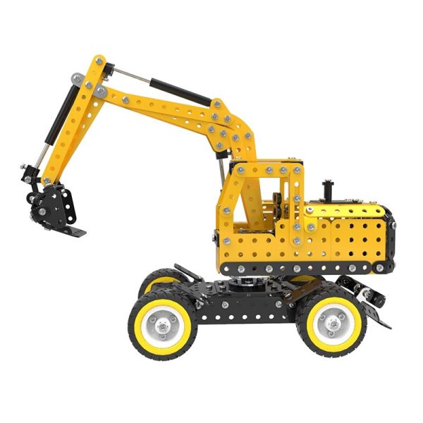 502PCS Construction Model Kit Assembled Excavator Building Block Kit Toys 3D Self-Assembly Metal Model Kit Gift for Children and Online now