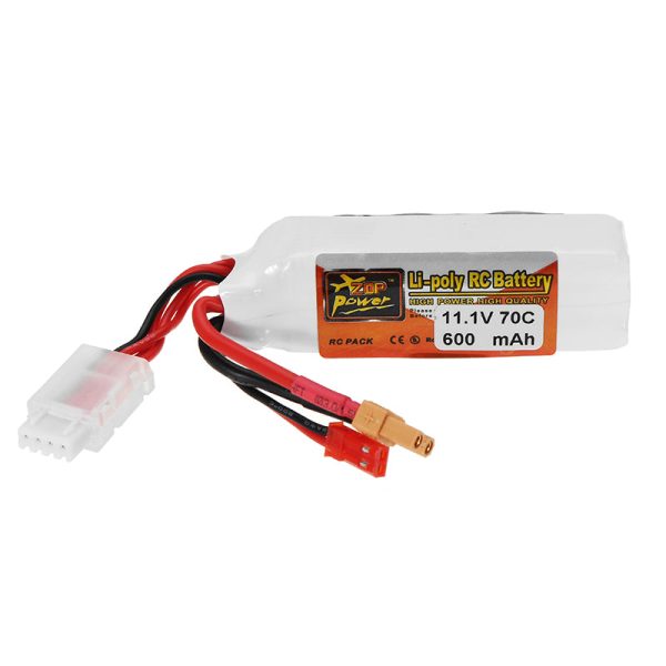 ZOP Power 11.1V 600mAh 70C 3S Lipo Battery JST XT30 Plug for Eachine Lizard95 FPV Racer Supply