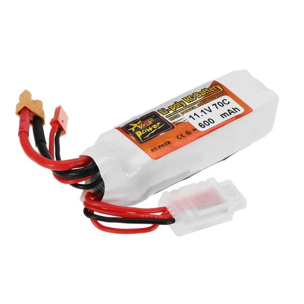 ZOP Power 11.1V 600mAh 70C 3S Lipo Battery JST XT30 Plug for Eachine Lizard95 FPV Racer Supply