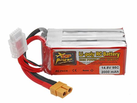 ZOP POWER 14.8V 2000mAh 95C 4S Lipo Battery With XT60 Plug For RC Models Sale