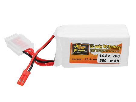 ZOP Power 14.8V 550mAh 70C 4S Lipo Battery JST Plug for RC FPV Racing Drone For Sale