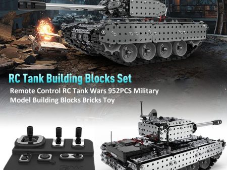 New Arrival Stainless Steel Assembly Remote Control Tank Kit RC Military Tank Set Bricks Compatible With Model Building Blocks 4 Online now