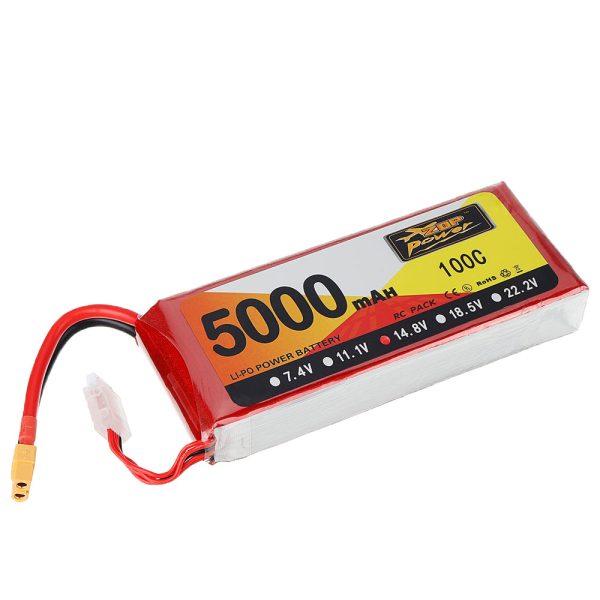 ZOP Power 14.8V 5000mAh 100C 4S Lipo Battery XT60 Plug for RC Quadcopter Car Airplane Fashion