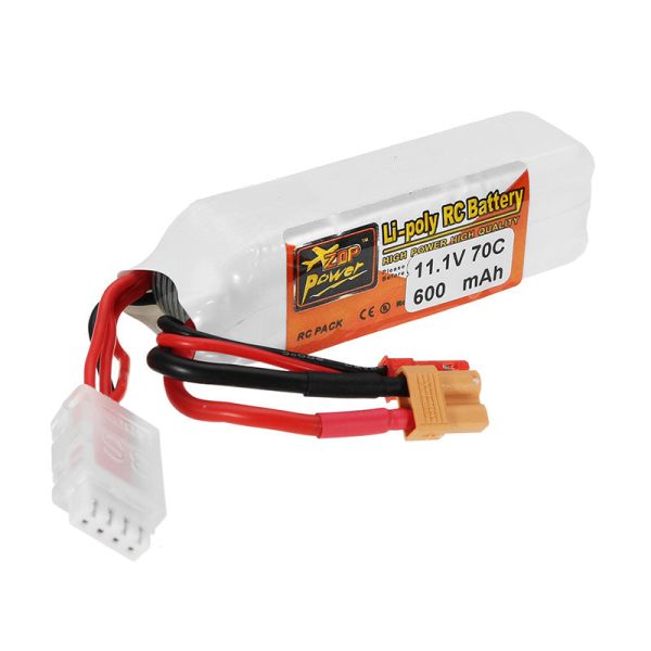 ZOP Power 11.1V 600mAh 70C 3S Lipo Battery JST XT30 Plug for Eachine Lizard95 FPV Racer Supply