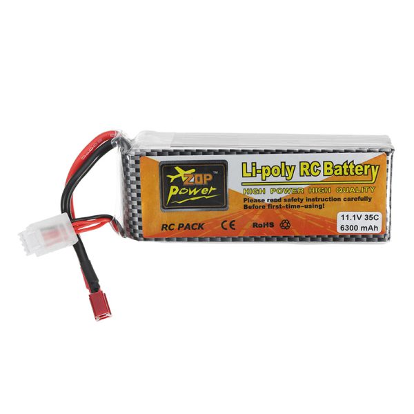 ZOP Power 11.1V 6300mAh 35C 3S Lipo Battery T Plug for RC Quadcopter RC Car Online