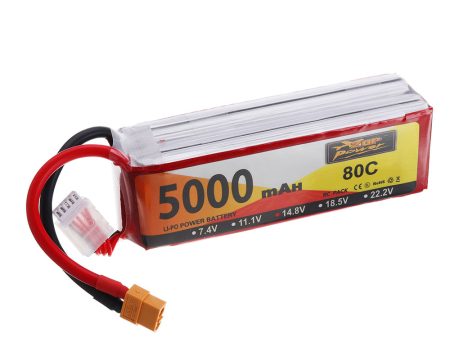 ZOP Power 14.8V 5000mAh 80C 4S Lipo Battery XT60 Plug for RC Drone For Discount