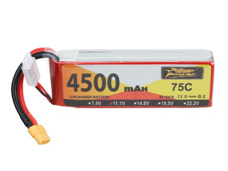 ZOP Power 11.1V 4500mAh 75C 3S Lipo Battery XT60 Plug for RC Drone Car Boat Helicopter Airplane Online Sale