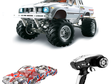 HG P407 with 2 Shells 1 10 2.4G 4WD RC Car for TOYATO Metal 4X4 Pickup Truck RTR Vehicle For Discount