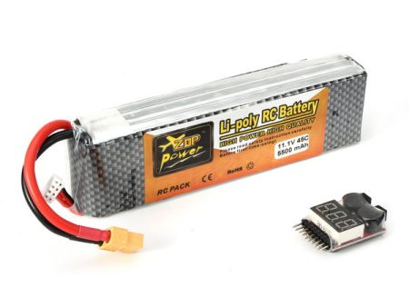 ZOP Power 11.1V 5500mAh 3S 45C Lipo Battery XT60 Plug With Remote Battery Monitor For Cheap