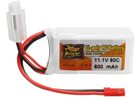 ZOP Power 11.1V 600mAh 60C 3S Lipo Battery JST Plug Discount