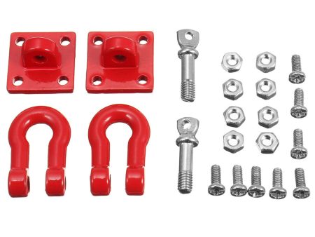 1 Pair Metal Trailer Hook Shackles Buckle for WPL RC Car Crawler Military Truck Parts Online Sale