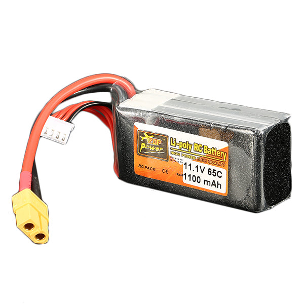 ZOP Power 11.1V 1100mAh 65C 3S Lipo Battery XT60 Plug For Cheap