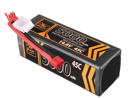 ZOP Power 14.8V 5000mAh 45C 4S Lipo Battery T Plug for RC Car Discount