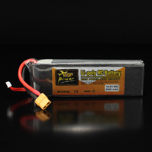 ZOP Power 14.8V 4000mAh 4S 60C Lipo Battery XT60 Plug Online Hot Sale