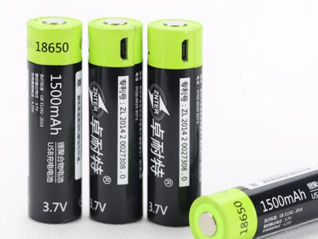 ZNTER 18650 3.7V 1500mAh USB Rechargeable 18650 Lipo Battery For Discount