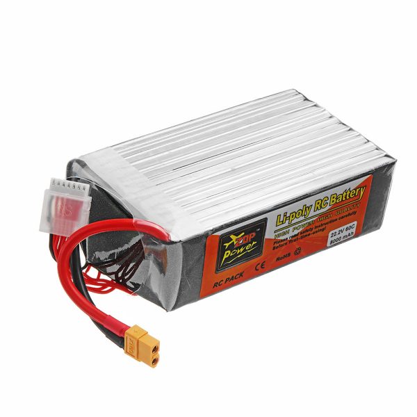 ZOP POWER 22.2V 8000mAh 60C 6S Lipo Battery With XT60 Plug For RC Model For Sale