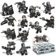 12 Types Small Particle DIY Puzzle Assembly SWAT Team Doll Building Block Toys for Children Playing Family Entertainment Kits Online now