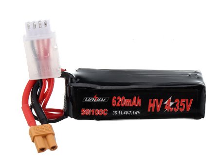 URUAV 11.4V 620mAh 50C 100C 3S HV 4.35V Lipo Battery XT30 Plug for 4 Axis UAV RC Quadcopter For Discount