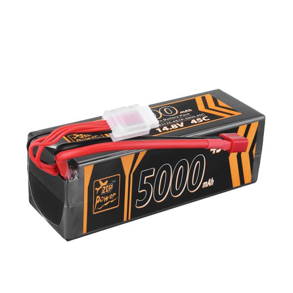 ZOP Power 14.8V 5000mAh 45C 4S Lipo Battery T Plug for RC Car Discount