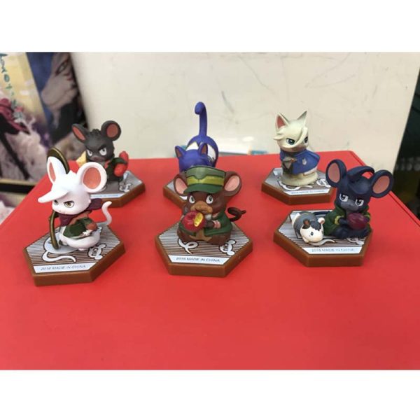 Mobile Suit Gundam IRON-BLOODED ORPHANS Cat & Mouse Cosplay Ver. Action Figure Toy 6pcs set 5cm KT4108 Online now