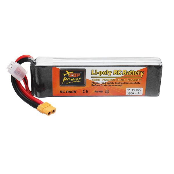 ZOP POWER 11.1V 3500mAh 80C 3S Lipo Battery With XT60 Plug For RC Models Online now