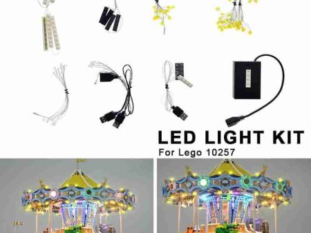 LED Light Kit For LEGO 10257 Carousel Educational Toys Lighting Bricks USB Port DIY Luminous Assembled Building Blocks Accessory For Sale