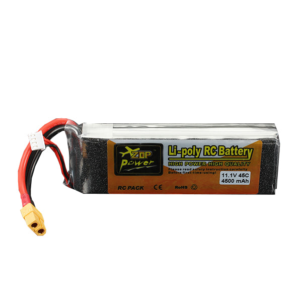 ZOP Power 11.1V 4500mAh 3S 45C Lipo Battery XT60 Plug Supply