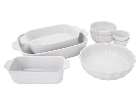 Henckels Ceramic 8-pc Mixed Bakeware & Serving Set - White Sale