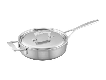 Demeyere Industry 5-Ply 3-qt Stainless Steel Saute Pan with Handle Helper For Sale