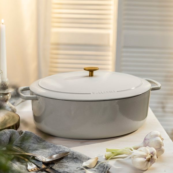 Ballarini Bellamonte Cast Iron 4.75-qt Oval Dutch Oven - Crema White Fashion