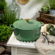 Ballarini Bellamonte Cast Iron 7.5-qt Round Dutch Oven - Saggio Green For Discount