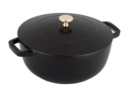 Staub Cast Iron Dutch Oven, 3.75Qt, serves 3-4, Made in France, Black Online now