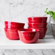 Henckels Ceramic 6-pc Round Ramekin Set - Cherry Red Online Hot Sale