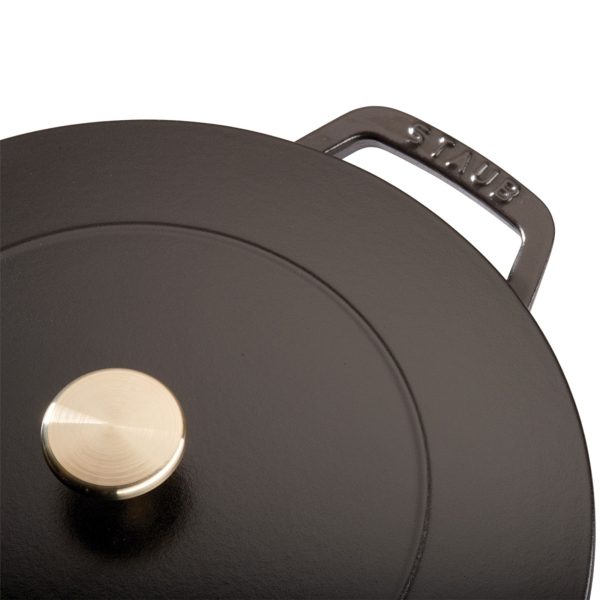 Staub Cast Iron Dutch Oven, 3.75Qt, serves 3-4, Made in France, Black Online now