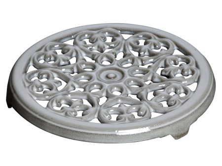 Staub Cast Iron 9-inch Round Lilly Trivet - Graphite Grey Discount