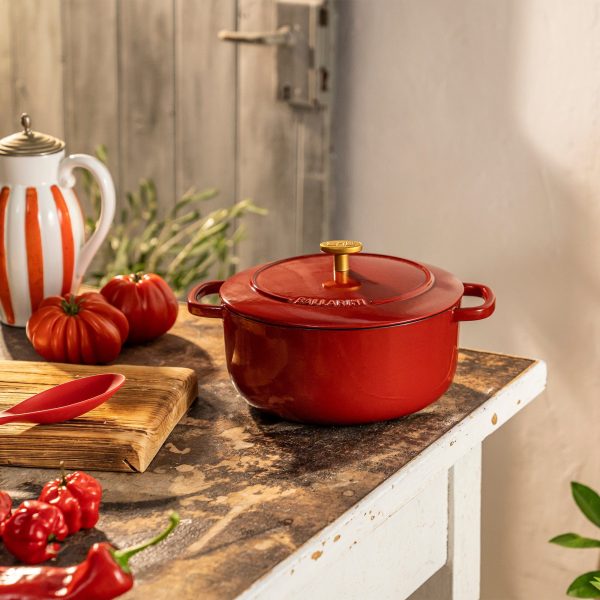 Ballarini Bellamonte Cast Iron 5.75-qt Round Dutch Oven - Pomodoro Red Online Sale