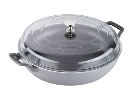 Staub Cast Iron 3.5-qt Braiser with Glass Lid - Graphite Grey Discount