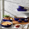 Henckels Ceramic 8-pc Mixed Bakeware & Serving Set - Dark Blue Discount