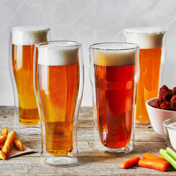 Zwilling Sorrento 4-pc Double-Wall Pint & Pilsner Glass Set Supply