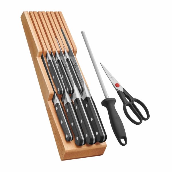 Zwilling Pro 10-pc Knife Block Set with In-Drawer Knife Tray Hot on Sale