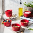 Henckels Ceramic 6-pc Round Ramekin Set - Cherry Red Online Hot Sale