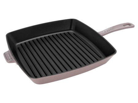 Staub Cast Iron 12-inch Square Grill Pan - Lilac For Cheap