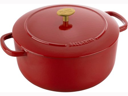 Ballarini Bellamonte Cast Iron 5.75-qt Round Dutch Oven - Pomodoro Red Online Sale